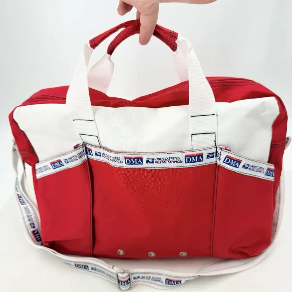 Atchison United States Postal Service Red Nylon Carry Tote Bag W/ Shoulder Strap