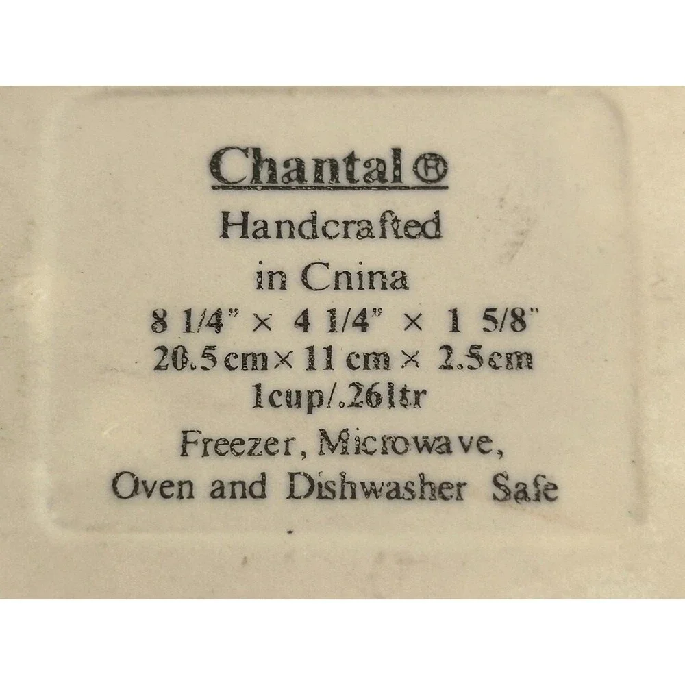 Chantal Stoneware Au Gratin 1 Cup Cobalt Blue Baking Casserole Dish
