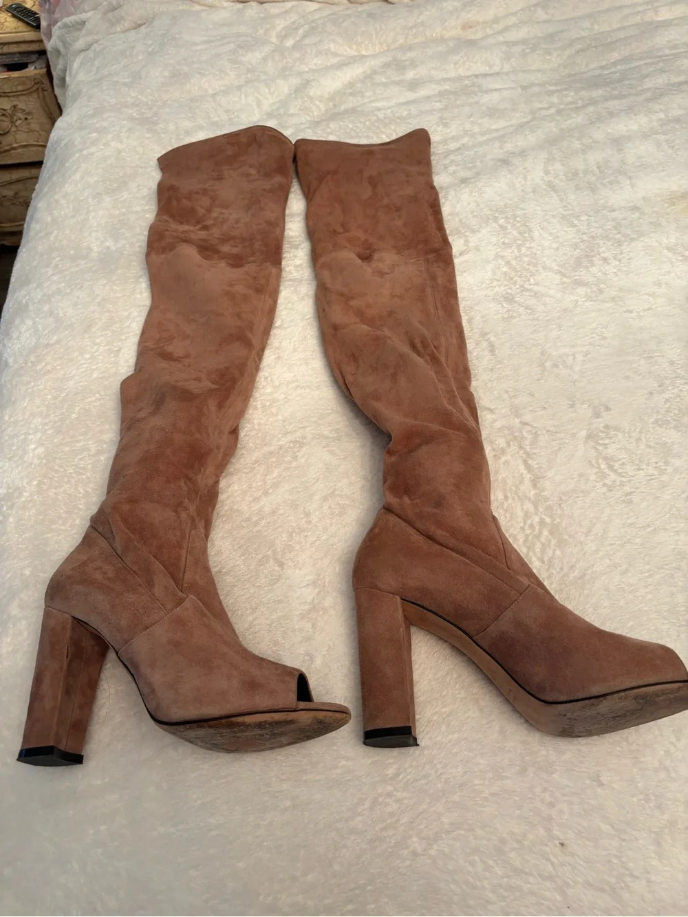 Vero Cuoio Over-the-Knee Suede Boot in Chestnut Brown