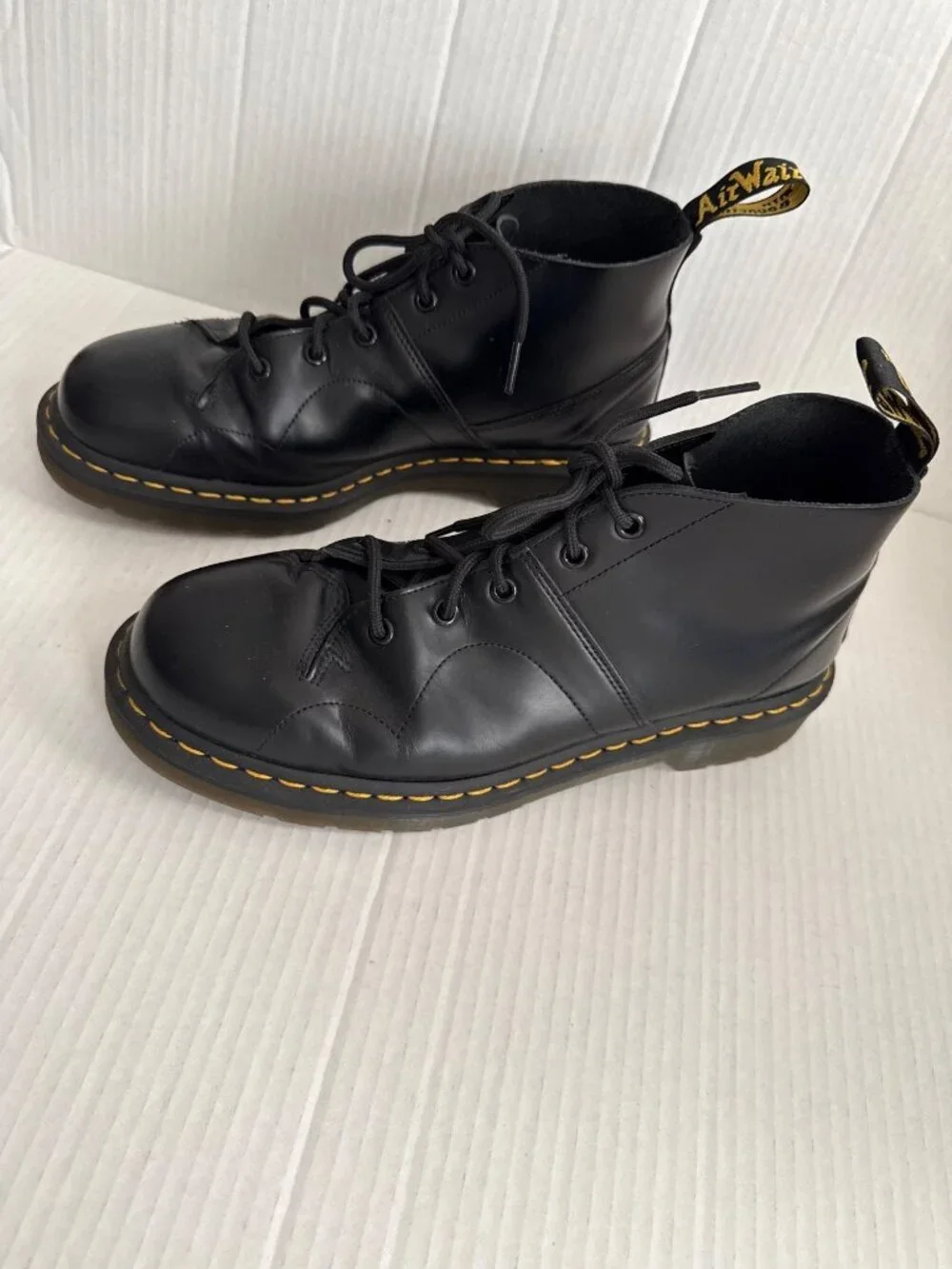 Dr. Martens Church Black Smooth Leather Boots Sz 11