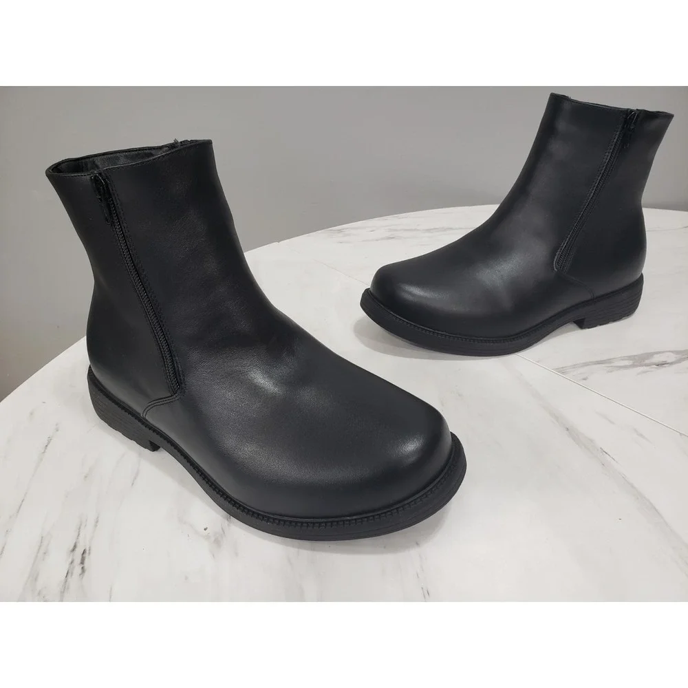 NEW NO‎ BOX Size 10 5E EXTRA WIDE Propet Troy Men's Boots n Black MBA005L