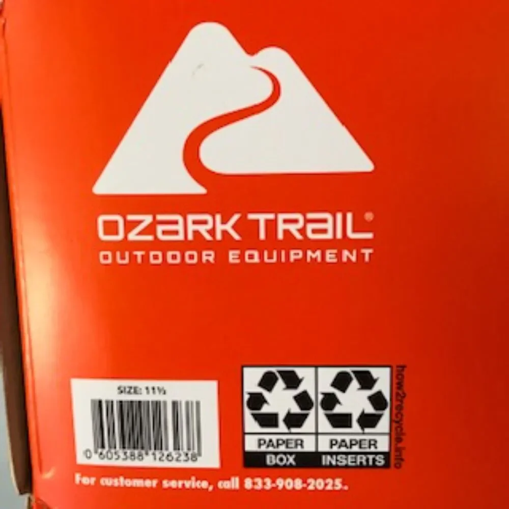 Size 11 1/2  . Waterproof Hiking Boots . Benedict . Ozark Trail . New in Box