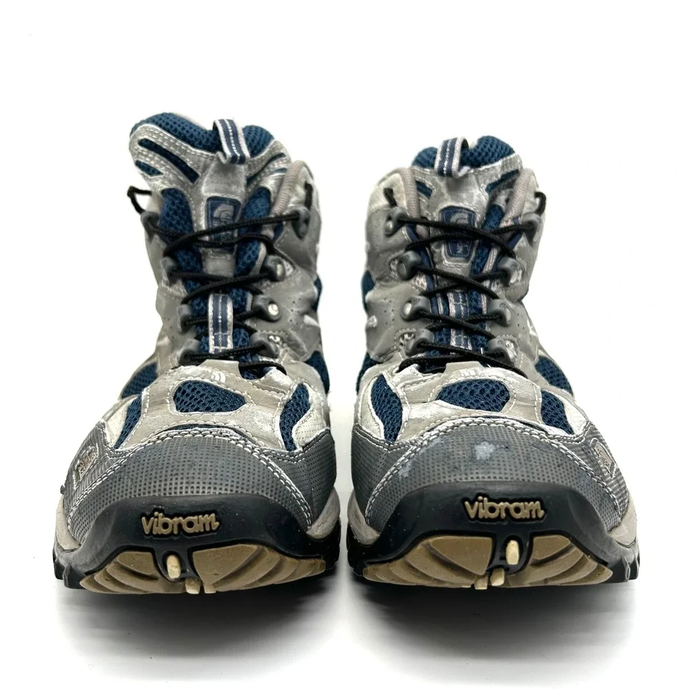 The North Face Hiking Boots Mens 11.5 Grey Navy‎ Gore-Tex Vibram Trail Shoes