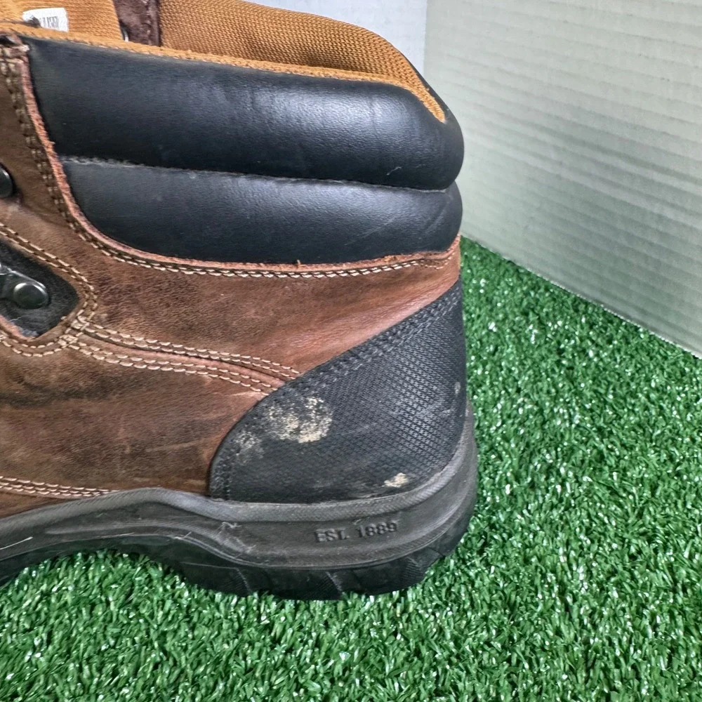 Carhartt Mens Brown Leather Composite Toe Rugged Flex Work Boots Size 11 M