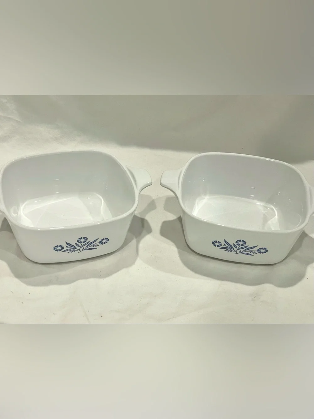 Pair (2) Vintage Corningware “Cornflower Blue” 2-3/4 C Baking Dishes | VGUC