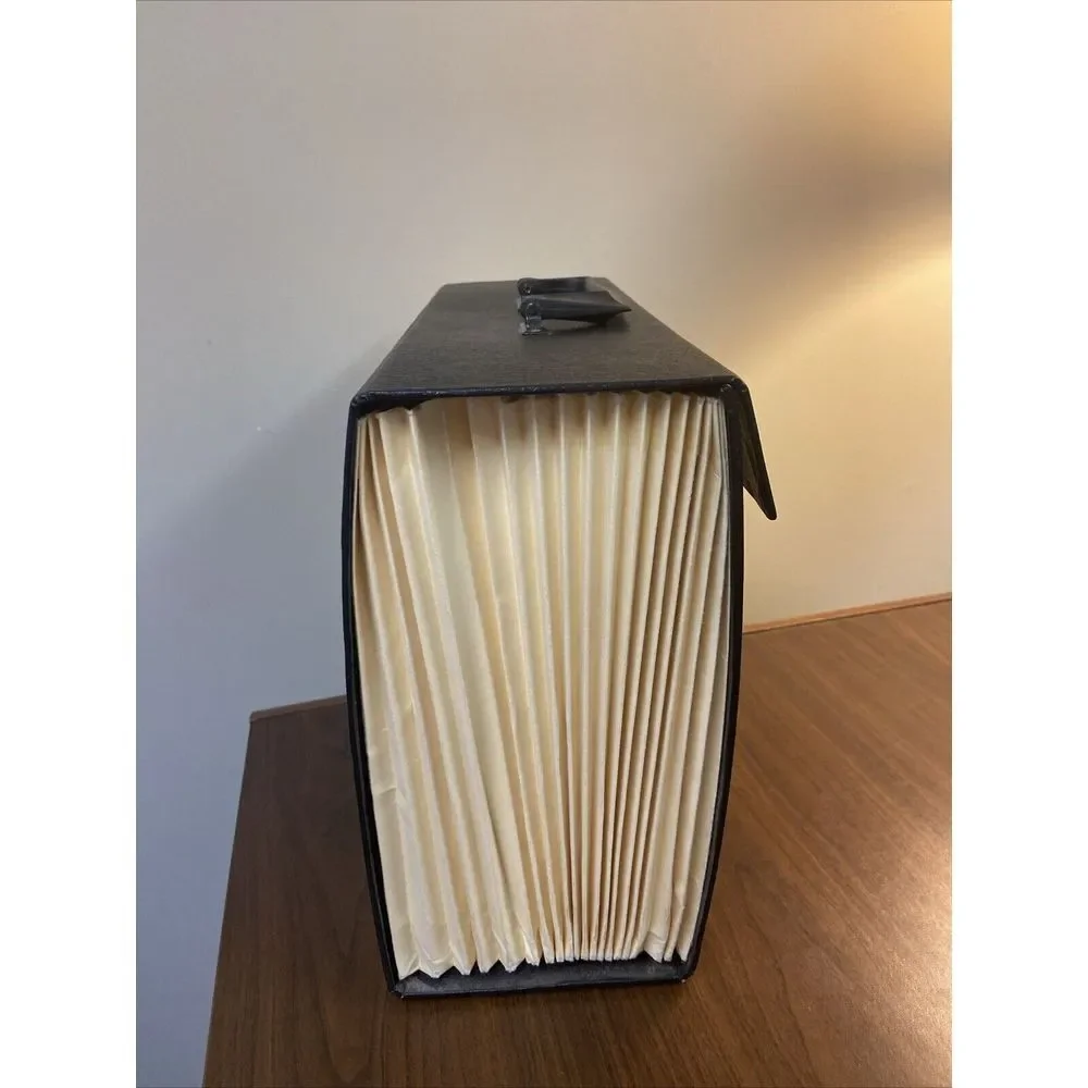 Vintage Portable Expanding File Box WILSON JONES Paper‎ File Accordion 23576