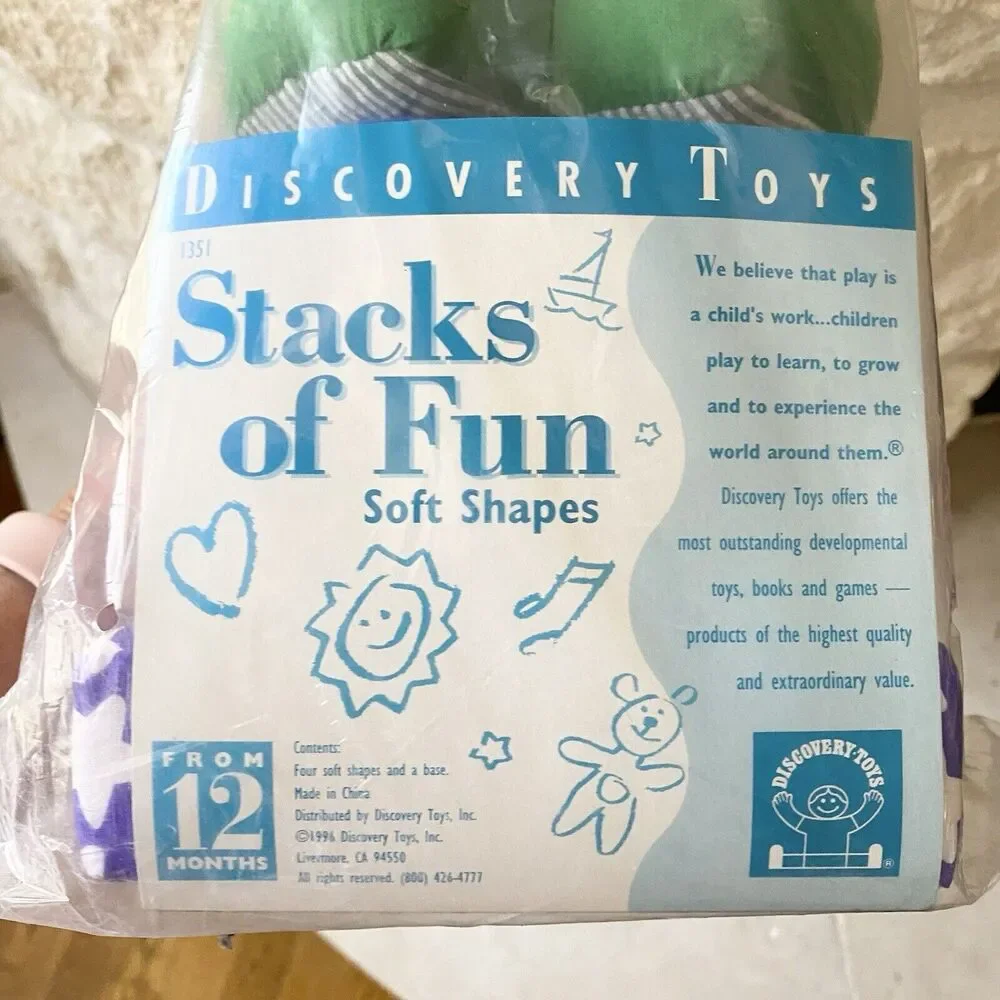 Stacks Of Fun Discovery‎ Toys Soft Shapes NEW Toddler Preschool Learning 1996