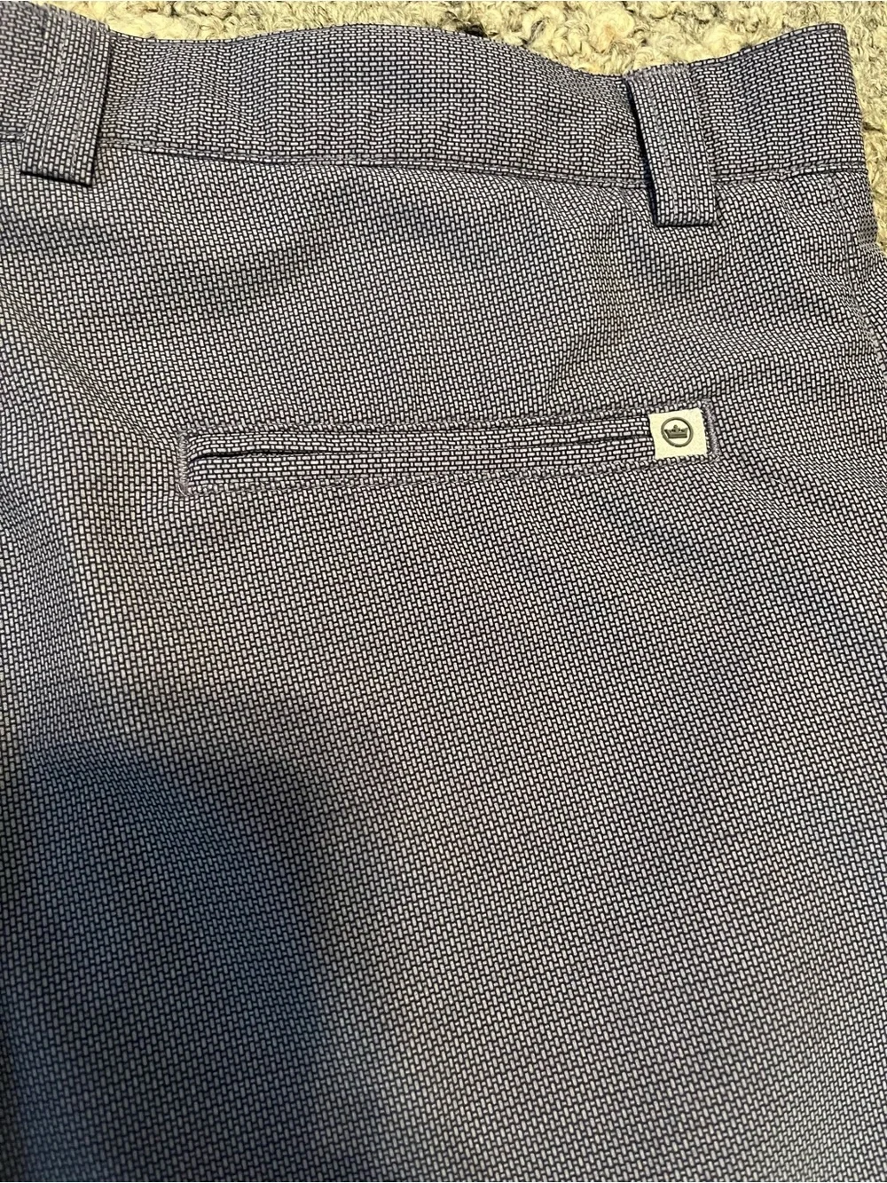 Men’s Blue Peter Millar Golf/Dress Shorts with Subtle Texture Pattern