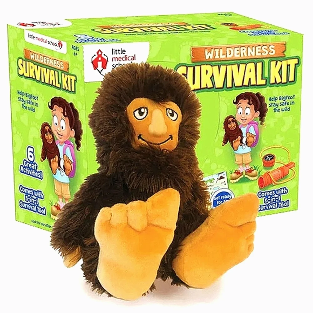 Little Medical School Wilderness Survival Play Set & Bigfoot Adventure Plush Toy