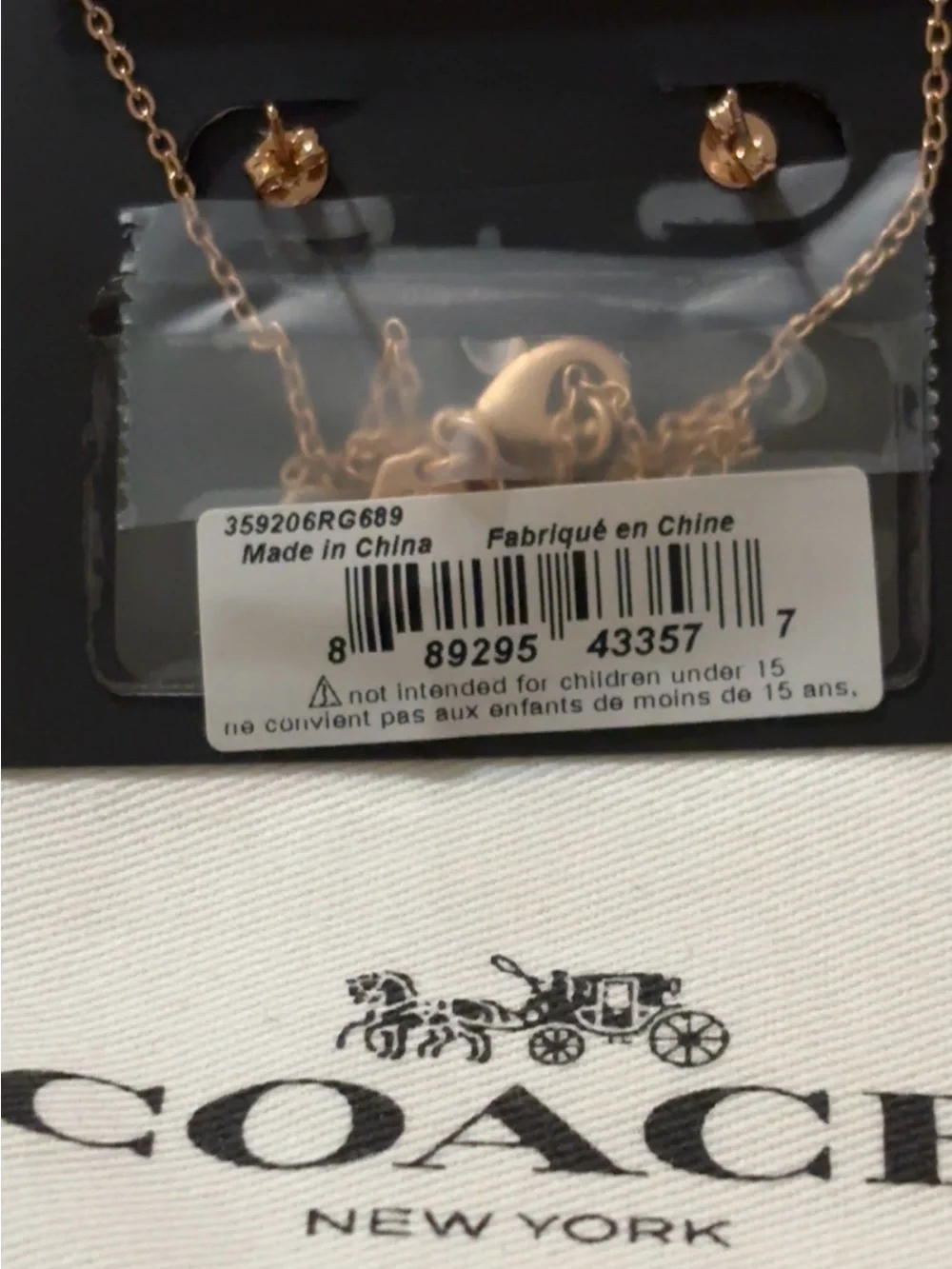 Coach delicate necklace