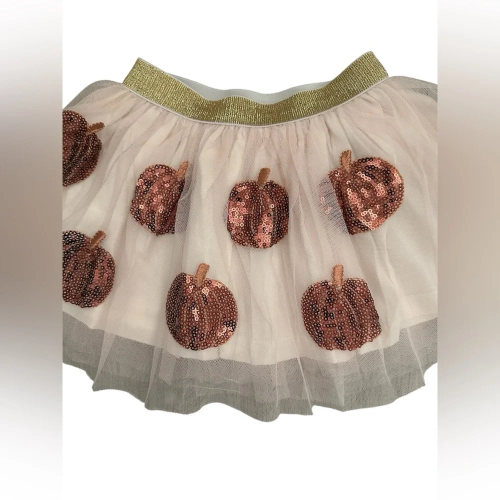 Sweet Wink Sparkle  Pumpkin Tutu Skirt Girls Size 1-2 NWT Fall Halloween