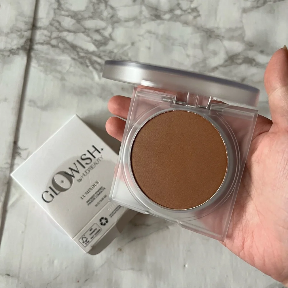 huda beauty glowish luminous pressed powder 11 deep july sale