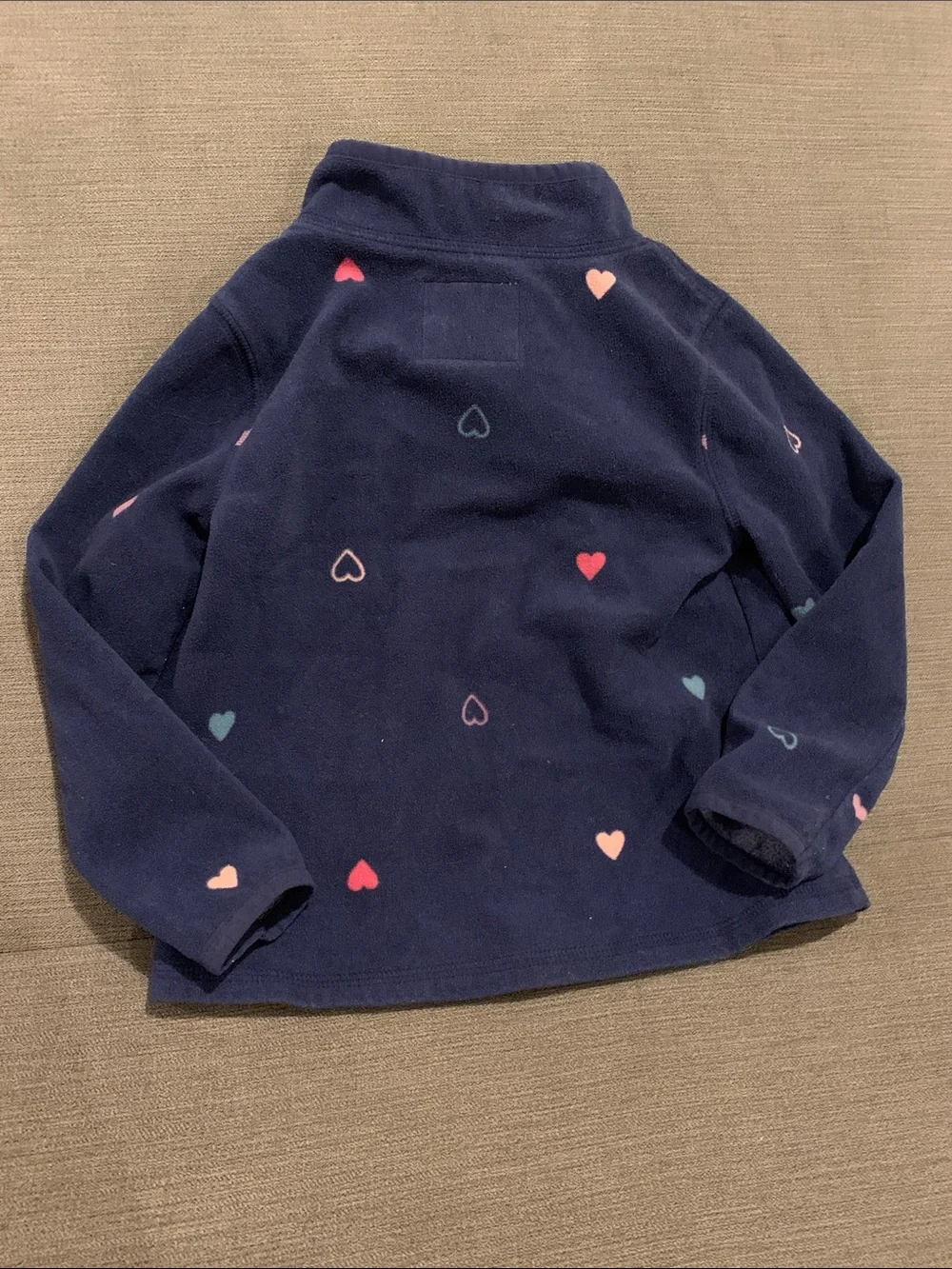 OshKosh B'gosh Navy Fleece Pullover with Heart Accents