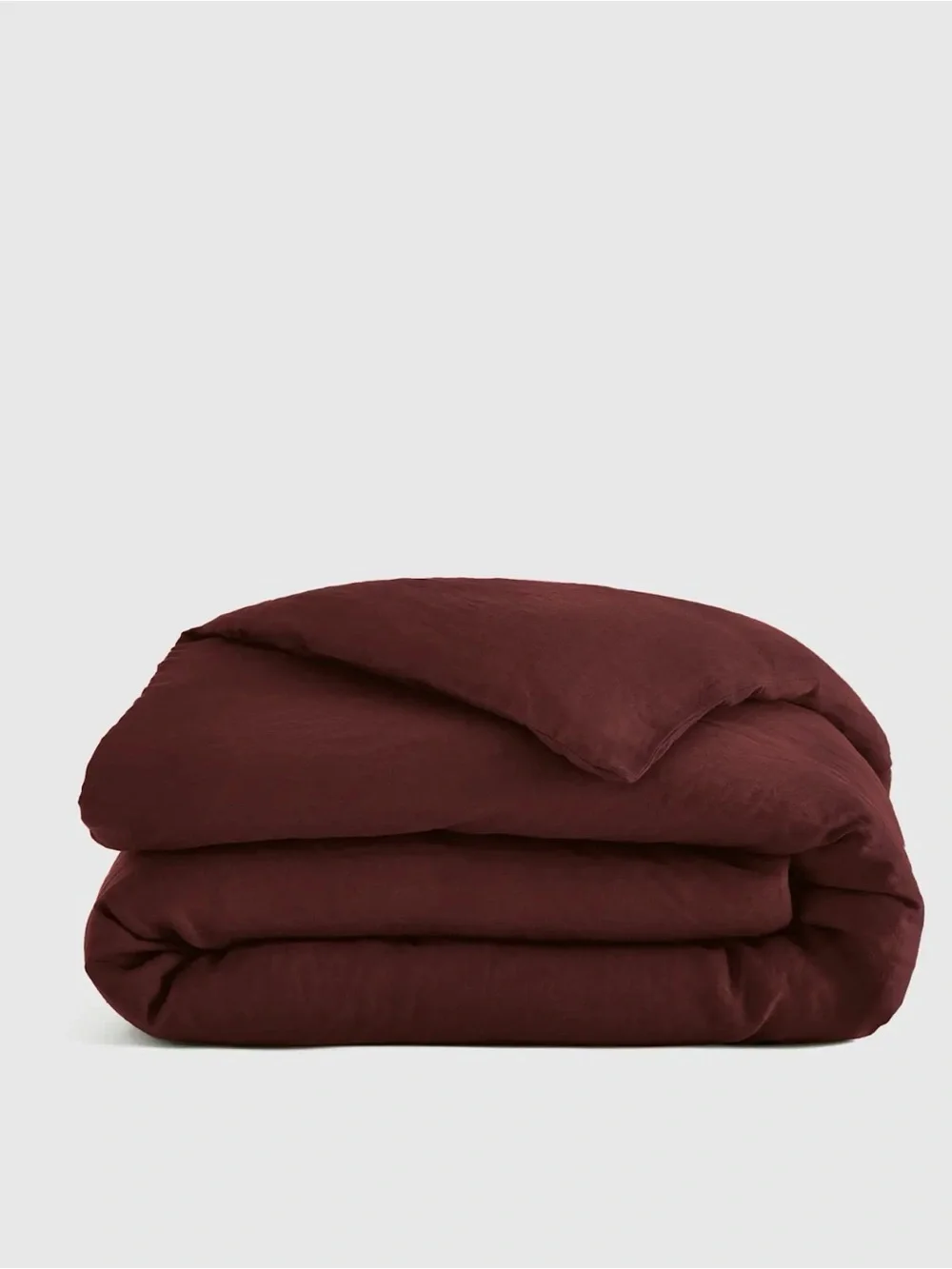 Burgundy European Linen Full/Queen Duvet - Retail $164