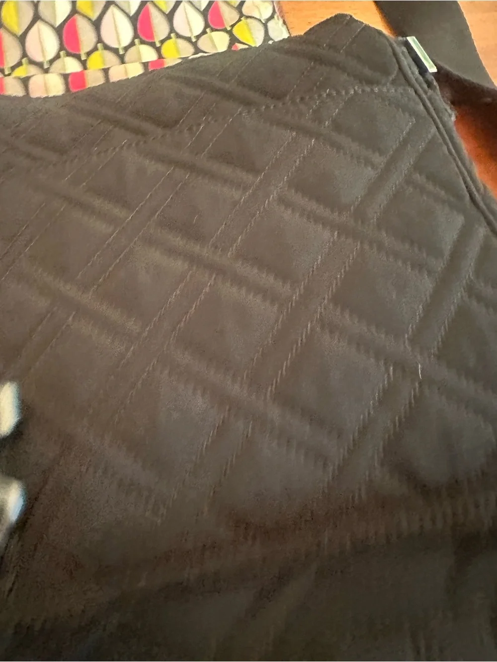 Vera Bradley Quilted Black laptop messenger bag