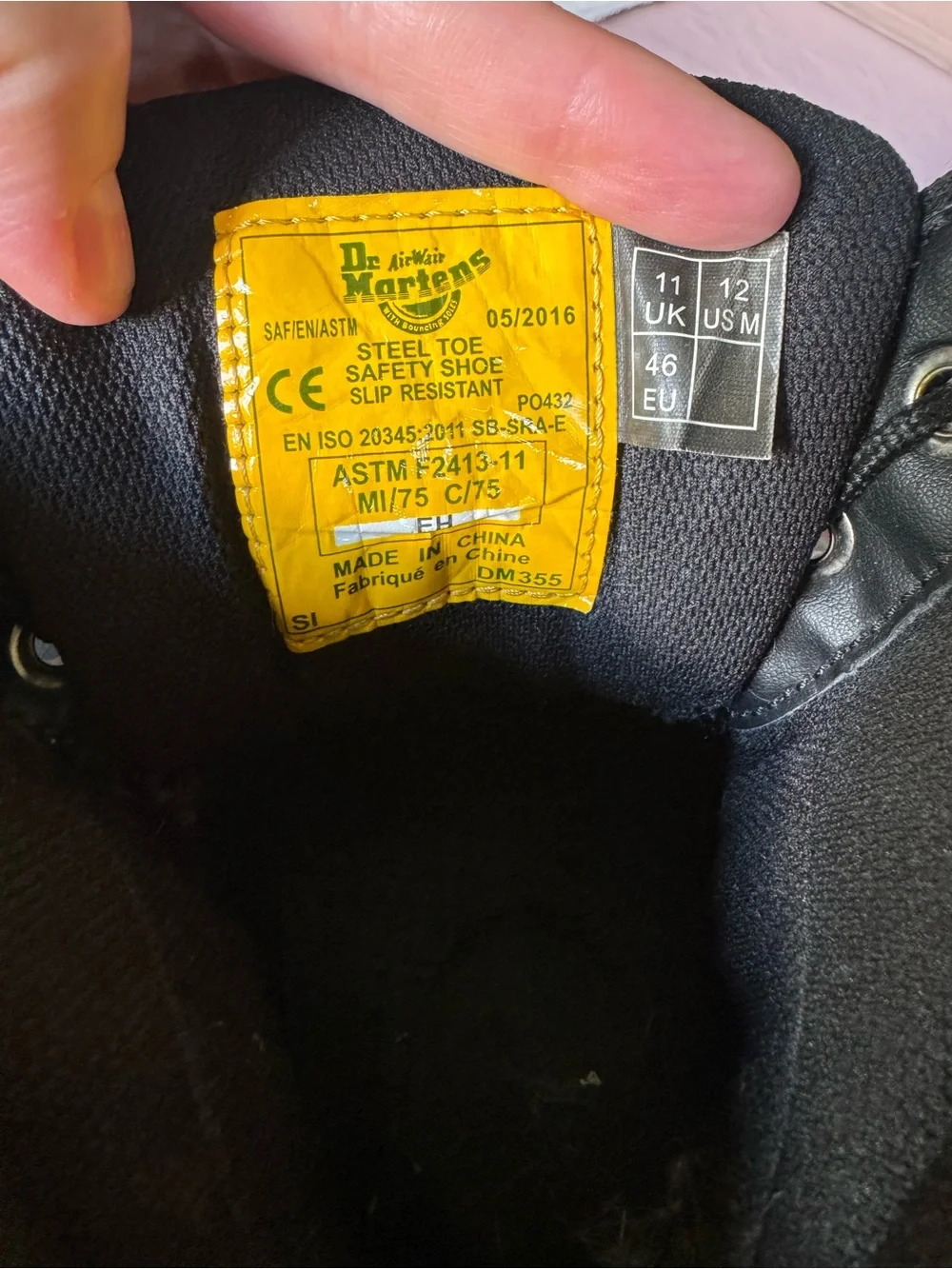 Dr. Martens ankle yellow