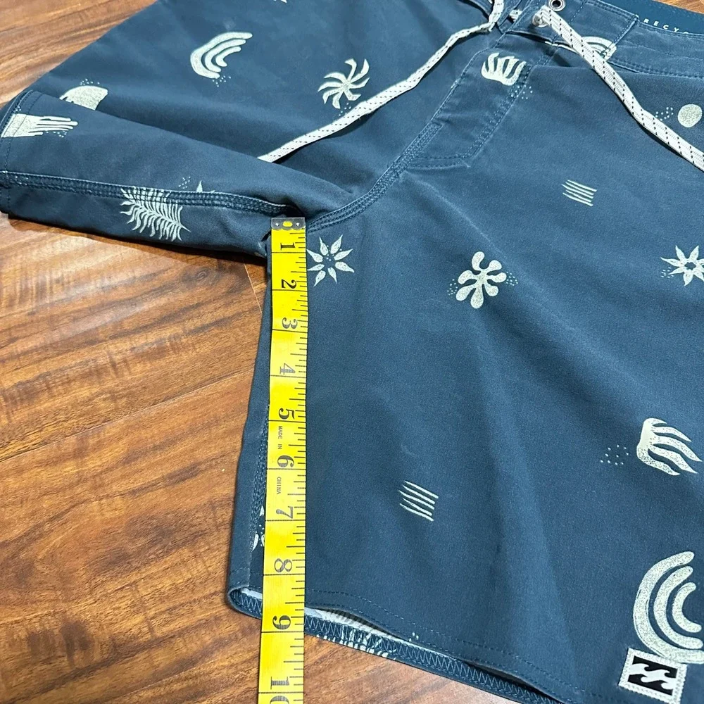 Billabong Recycler Sundays Board Shorts Mens 28 Blue Teal Print‎ Swim Trunks
