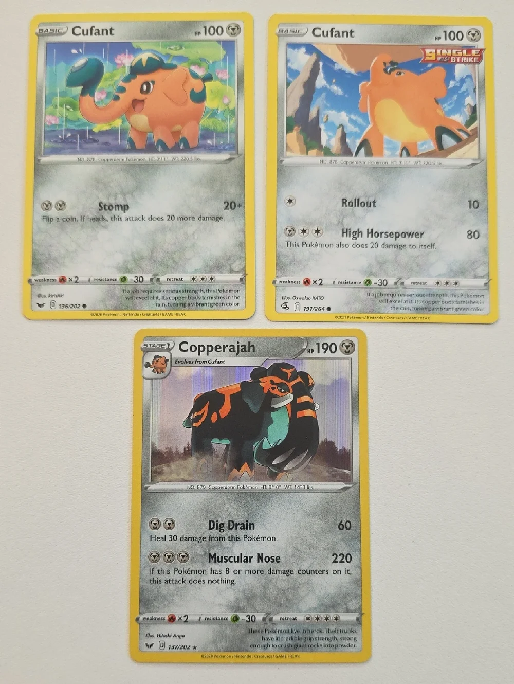 Pokemon Cufant And Copperajah Card