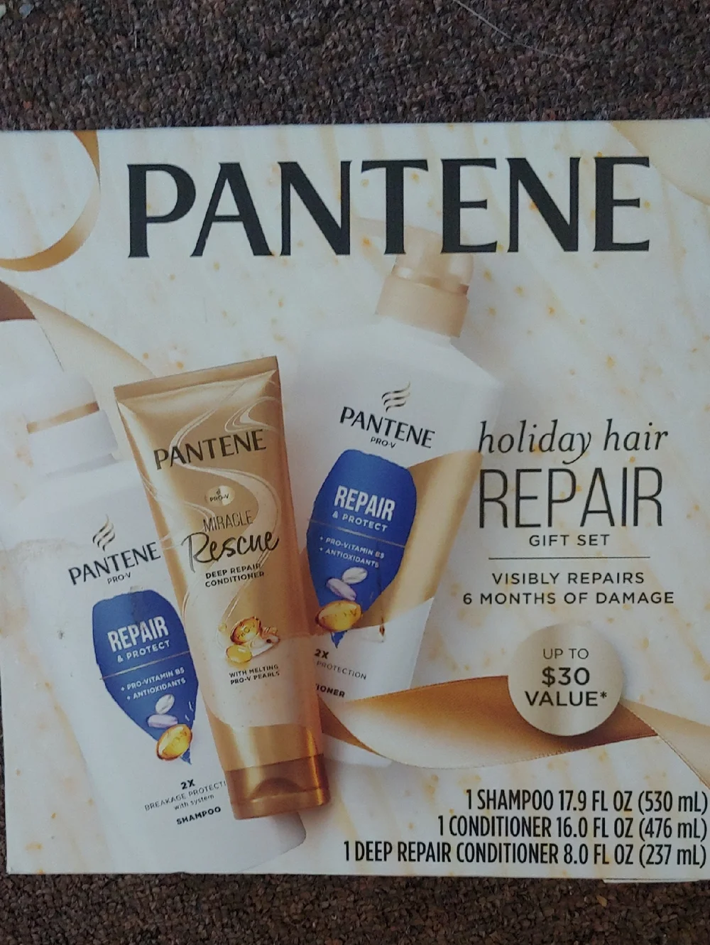 Pantene Holiday Hair Repair Gift Set -‎ Gold & Blue