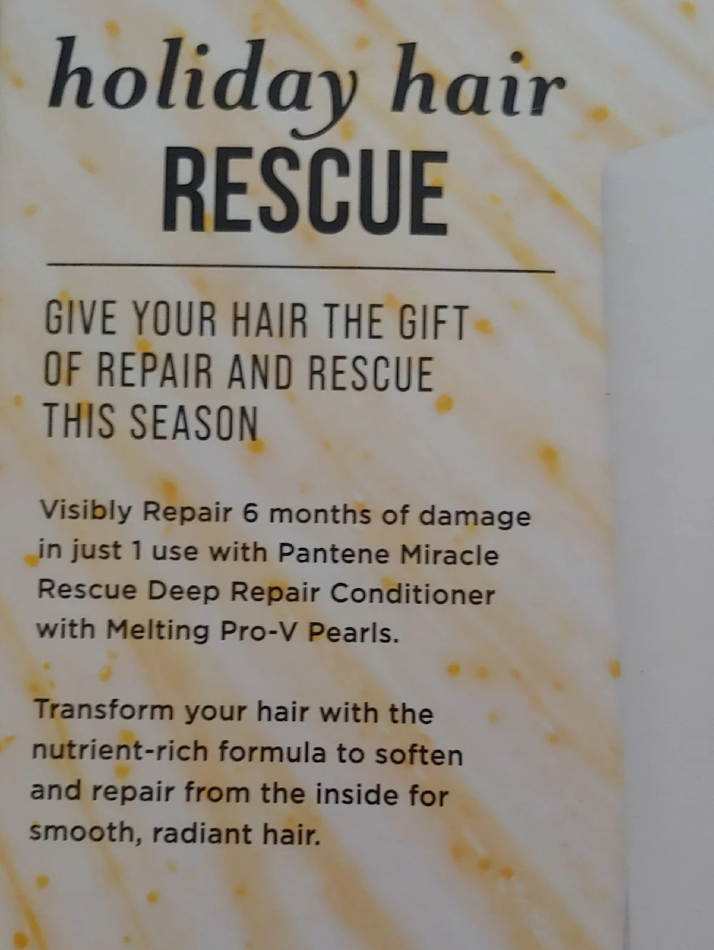 pantene holiday hair