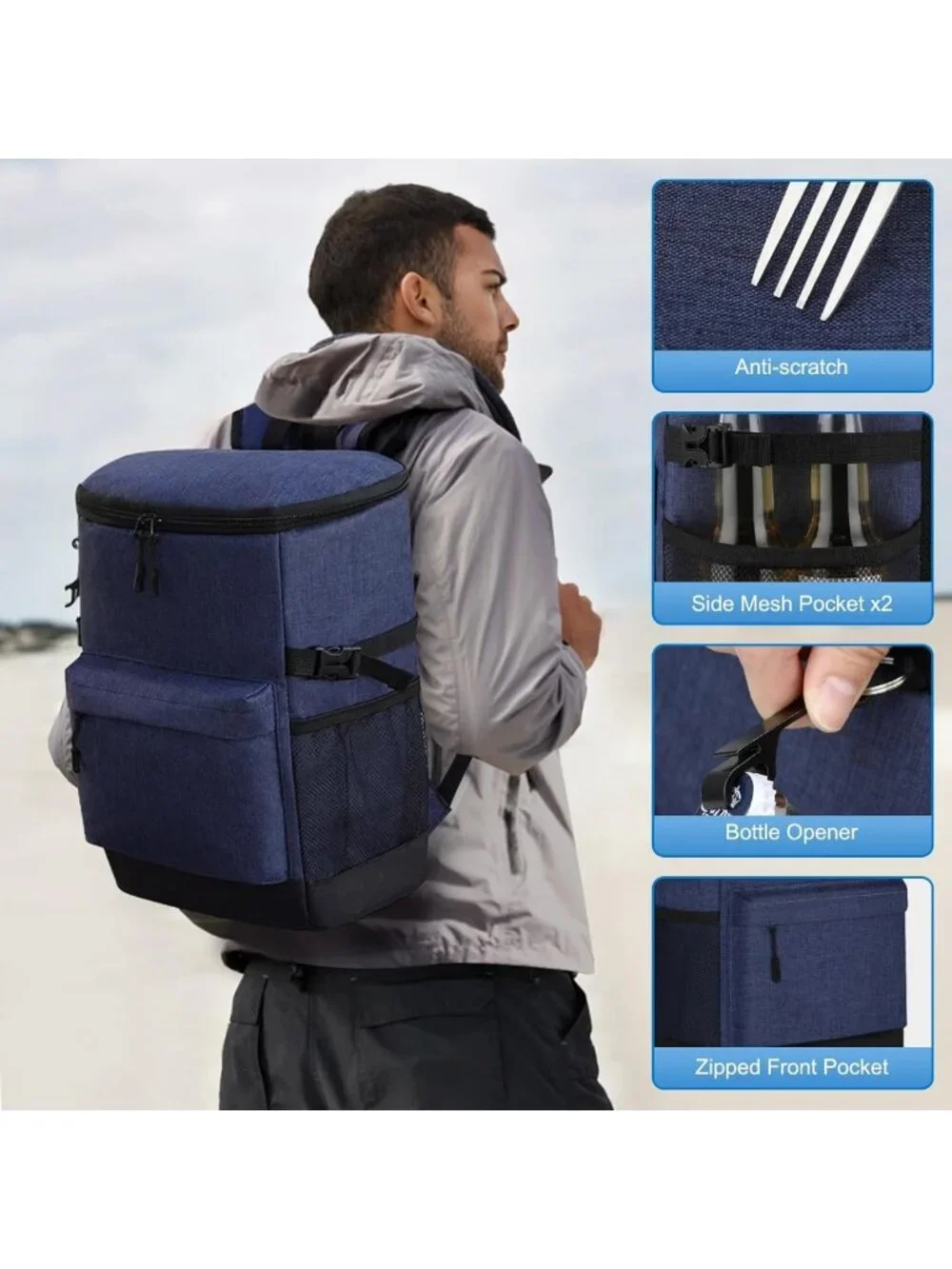 Insulated Cooler Backpack for 33/40 Cans | Leak Proof, Waterproof, Perfect for