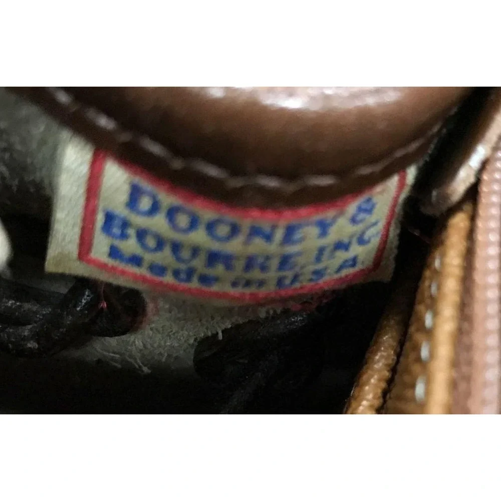 Vintage Dooney & Bourke AWL Leather Small Satchel Speedy Taupe Brown USA