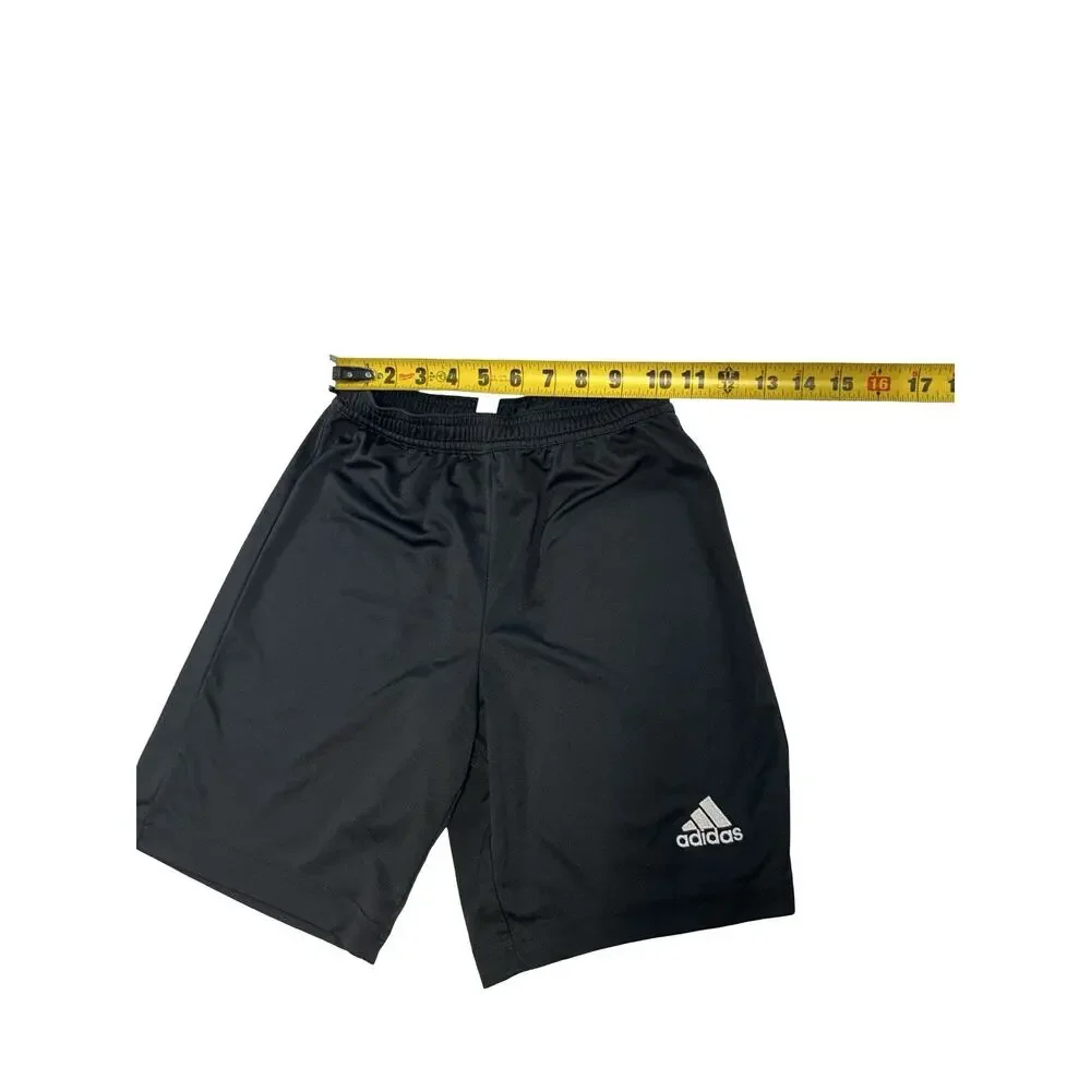 Adidas Youth Black Athletic Shorts Size 11-12Y Training Soccer Gym Performance