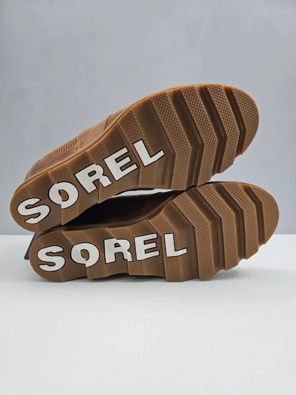Sorel Joan Rhapsody Chelsea Wedge Ankle Boot Tan Leather Waterproof Womens 11