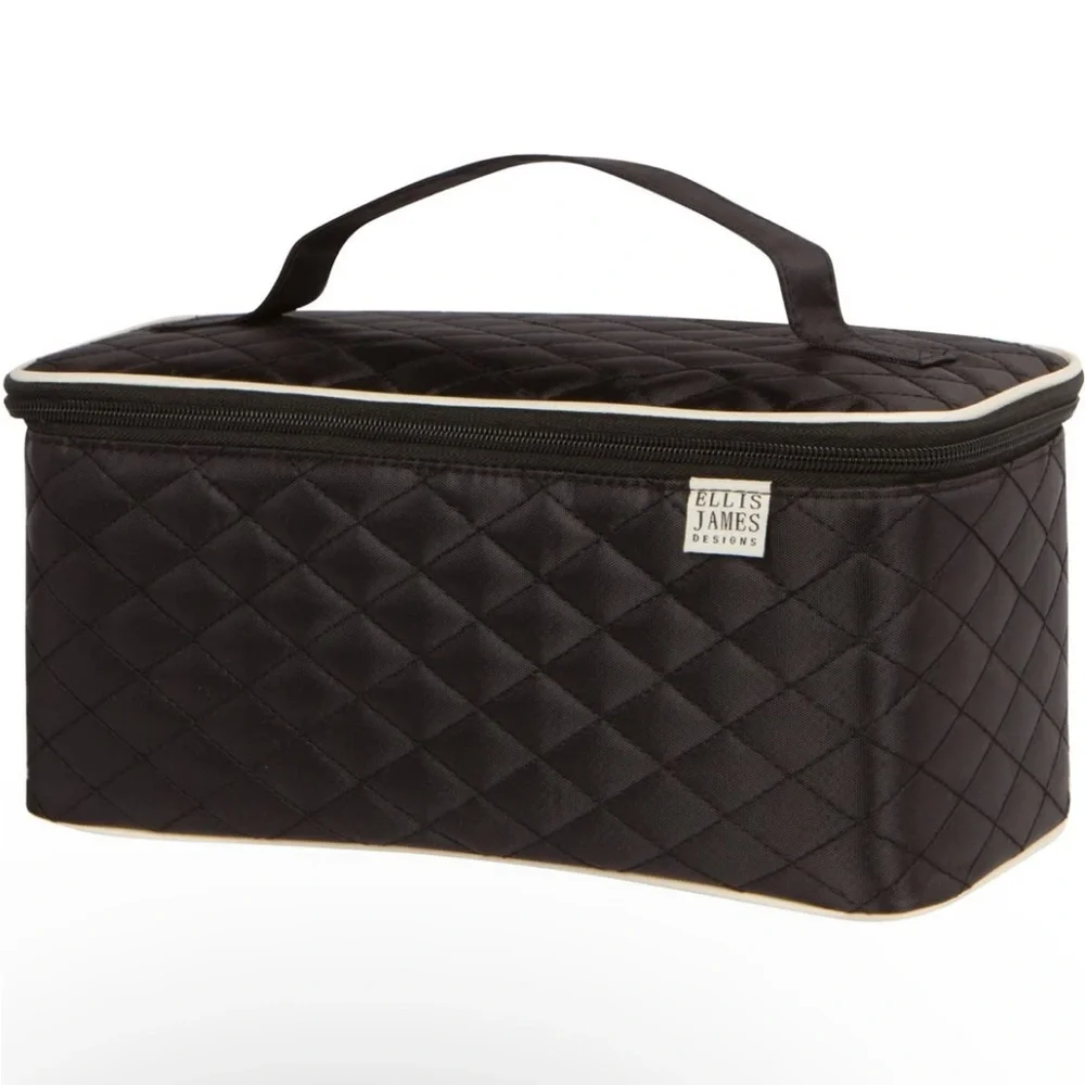 Ellis James Black and Cream Makeup Travel Bag