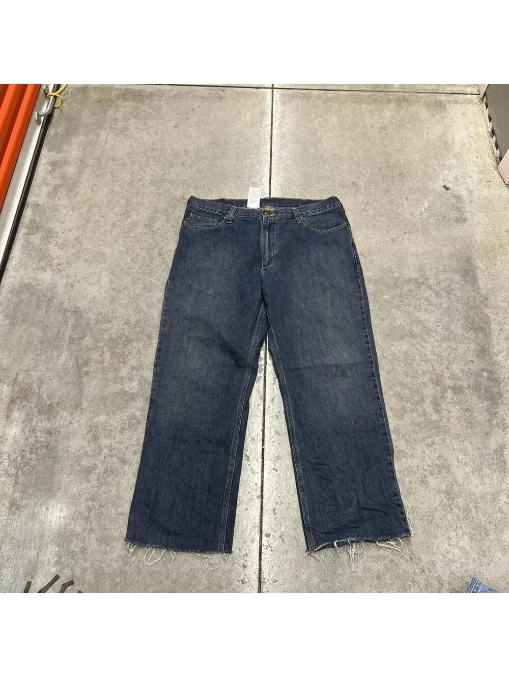 vintage carhartt dark blue relaxed baggy fit jeans size 38 x 29