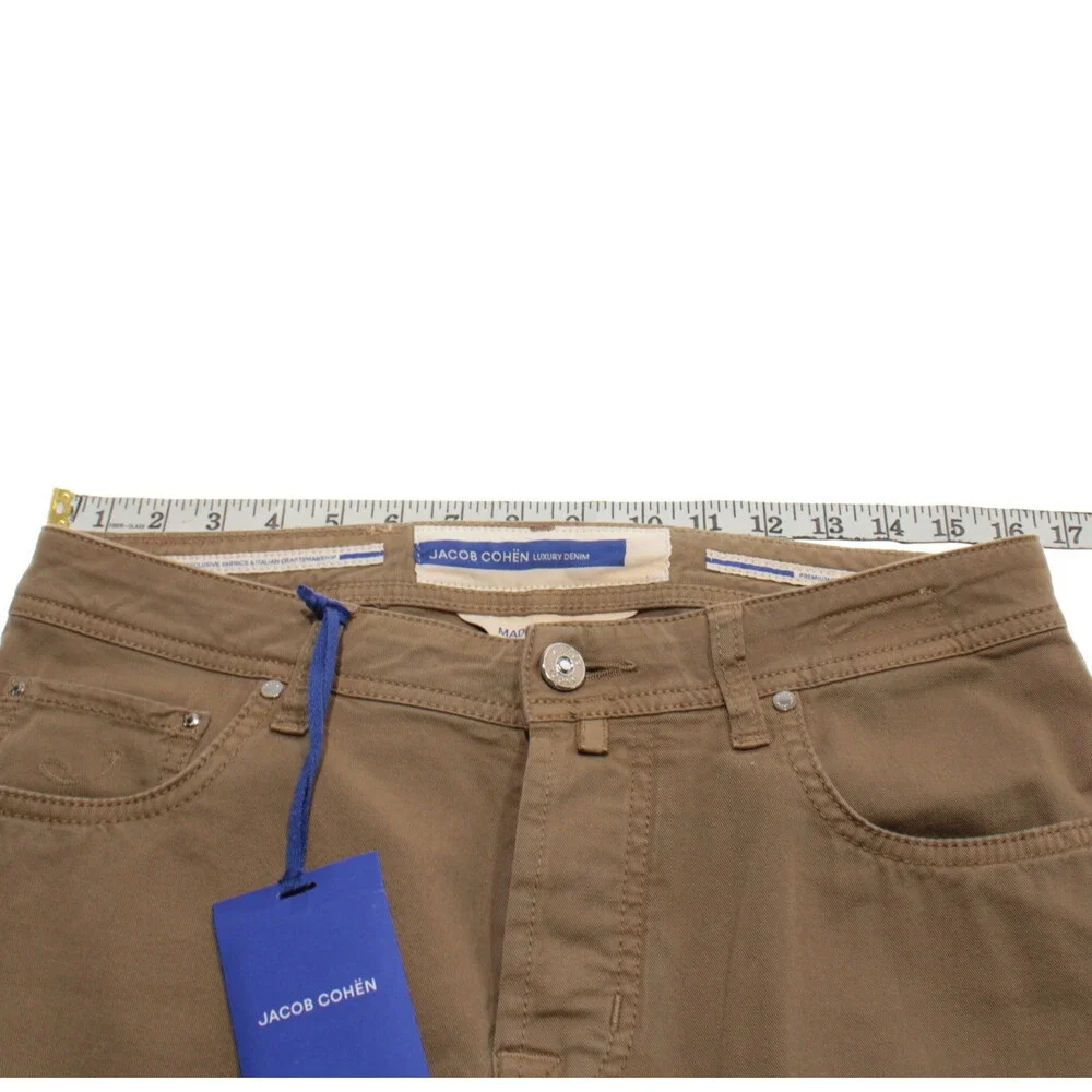 Jacob Cohen NWT 5 Pocket Jean Cut Pants Size 31 US Bard in Beige Cotton Blend