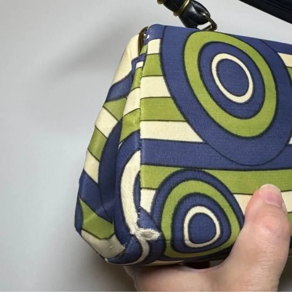 Vintage Mod Geometric Print Handbag