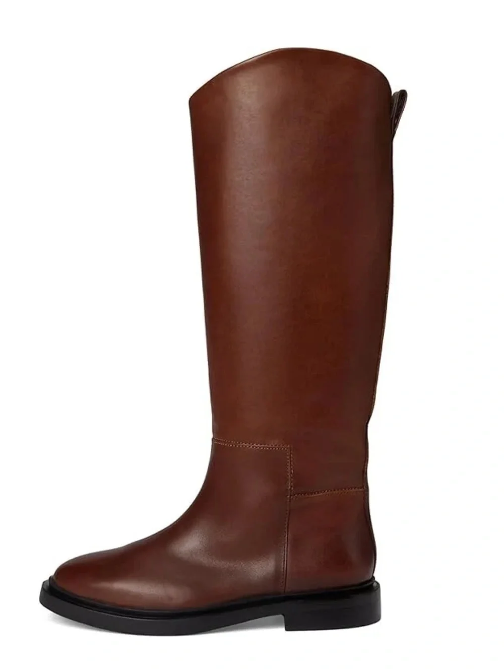 Steve Madden Brown Leather Round Toe Knee High Boots, Brown, Size 9, NWOT