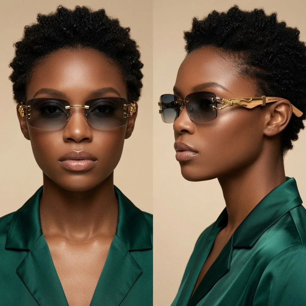 Unbranded rimless rectangular