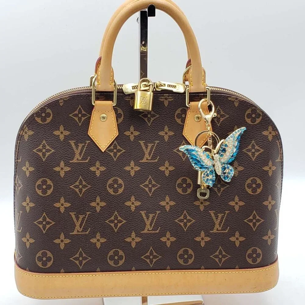 Louis Vuitton Gold Lock 🔒 Authentic LV Key + Unbranded Butterfly Bag Charm