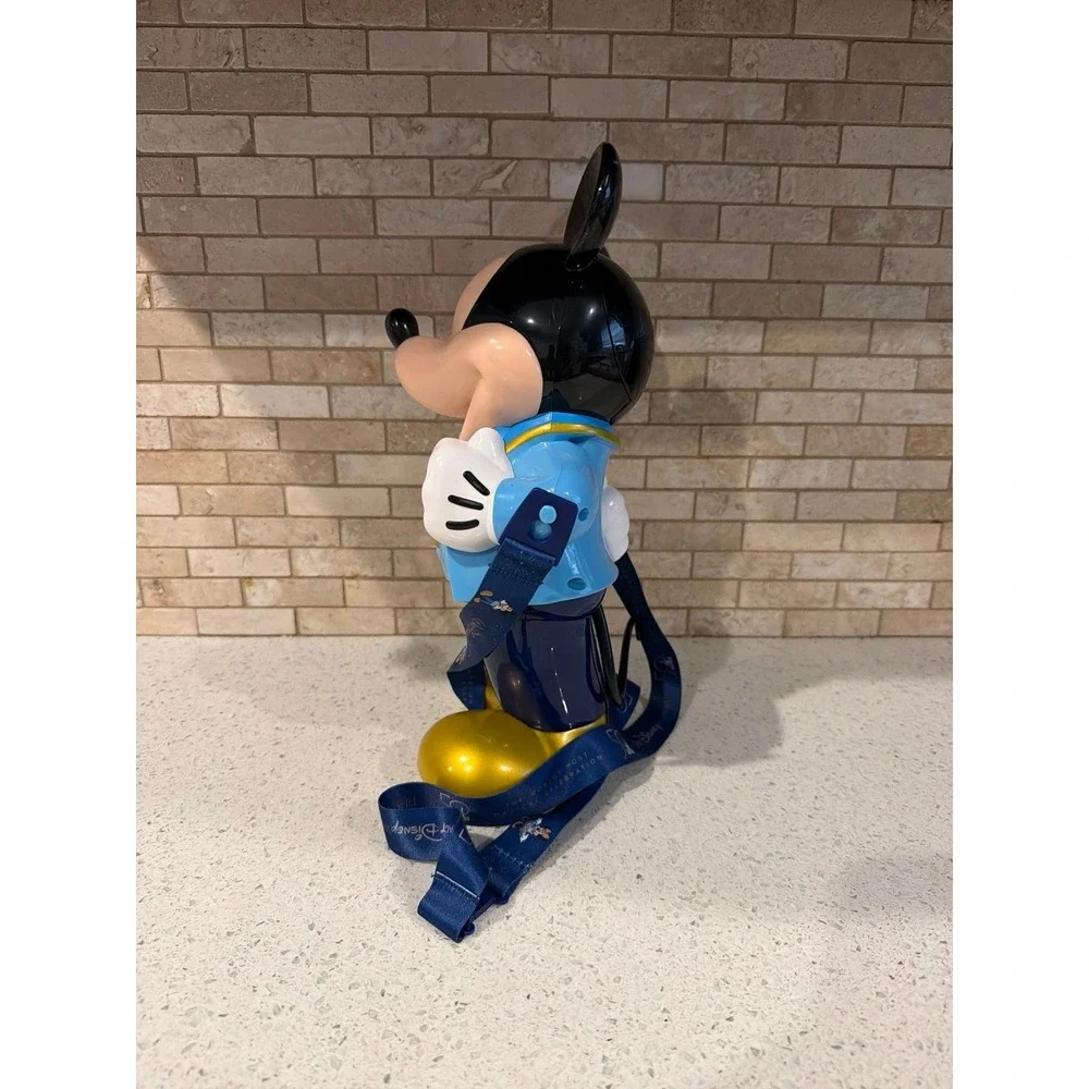 Disney Parks Mickey 50th Anniversary Popcorn Bucket Strap Blue Gold‎