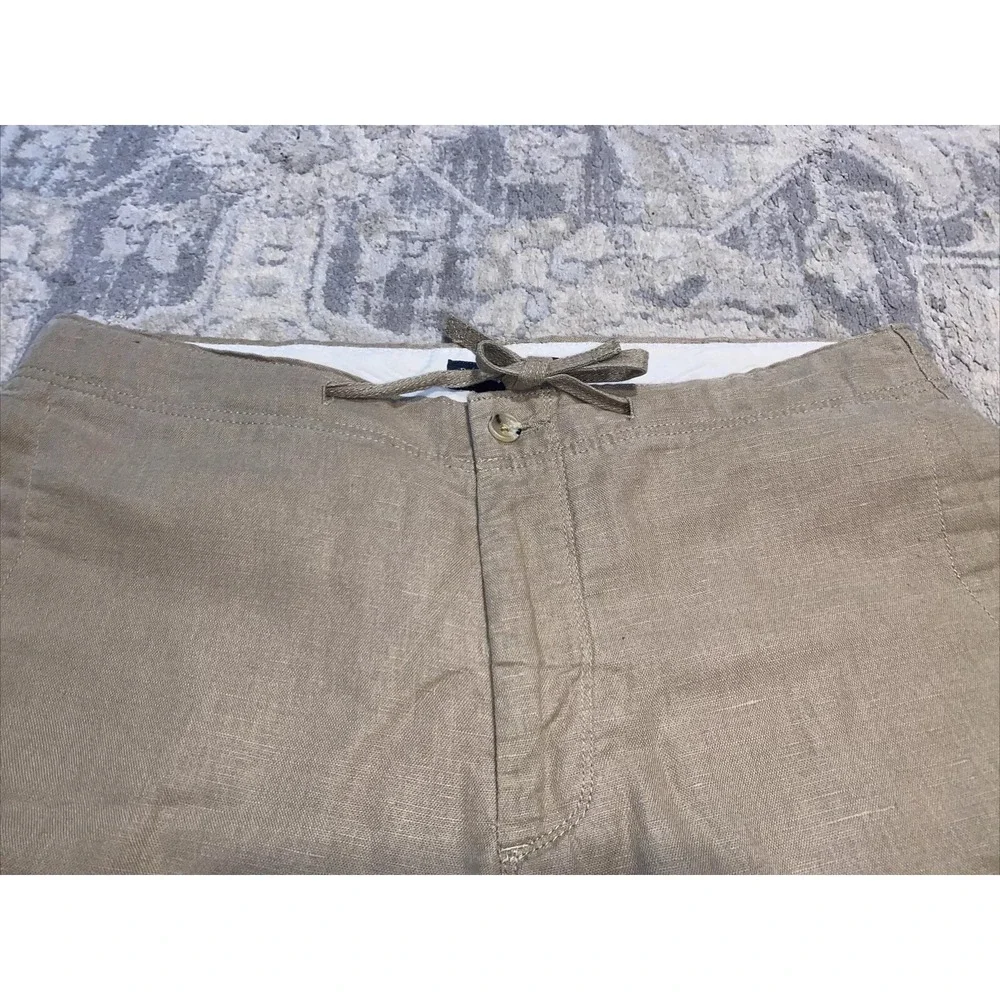 Banana‎ Republic Shorts Mens Sz 36 Beige Chino Linen Blend Short Casual