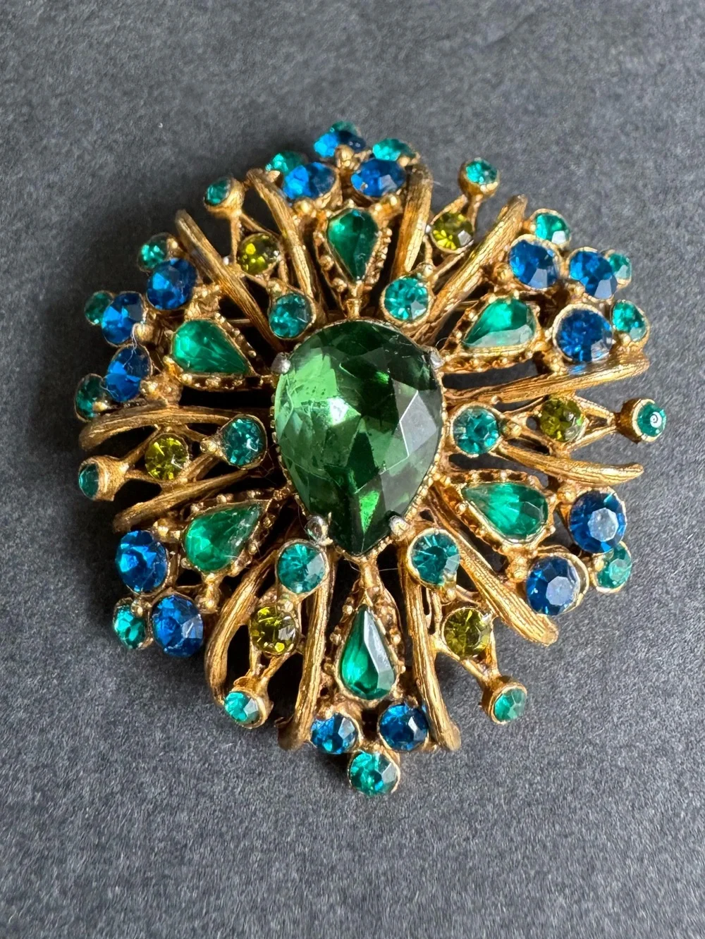 Vintage green blue
