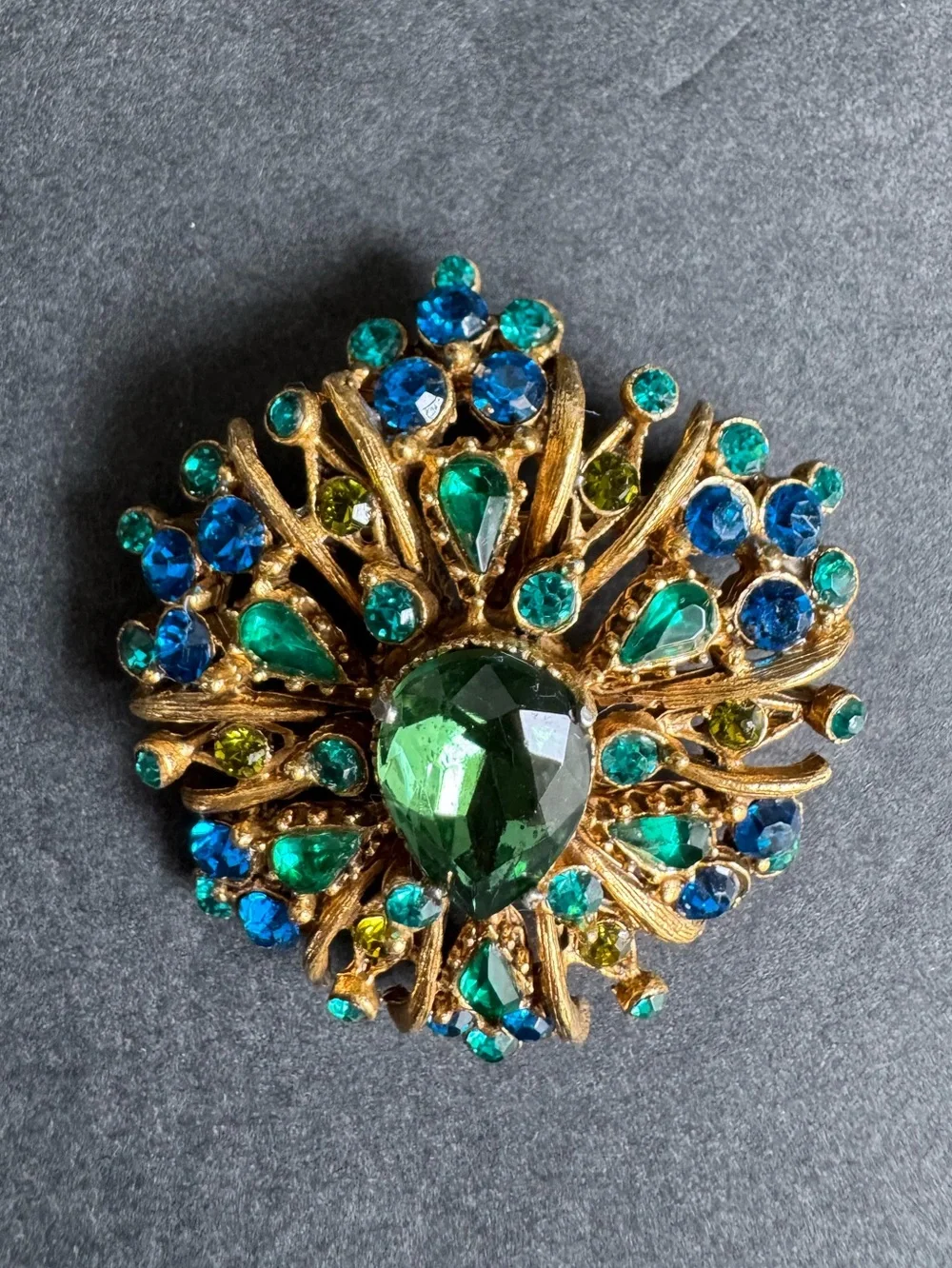Vintage green blue