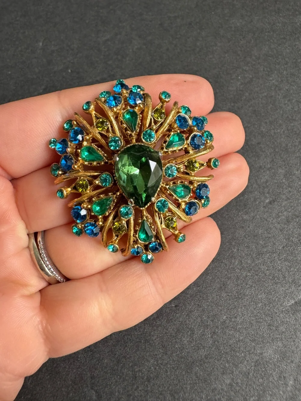 Vintage green blue