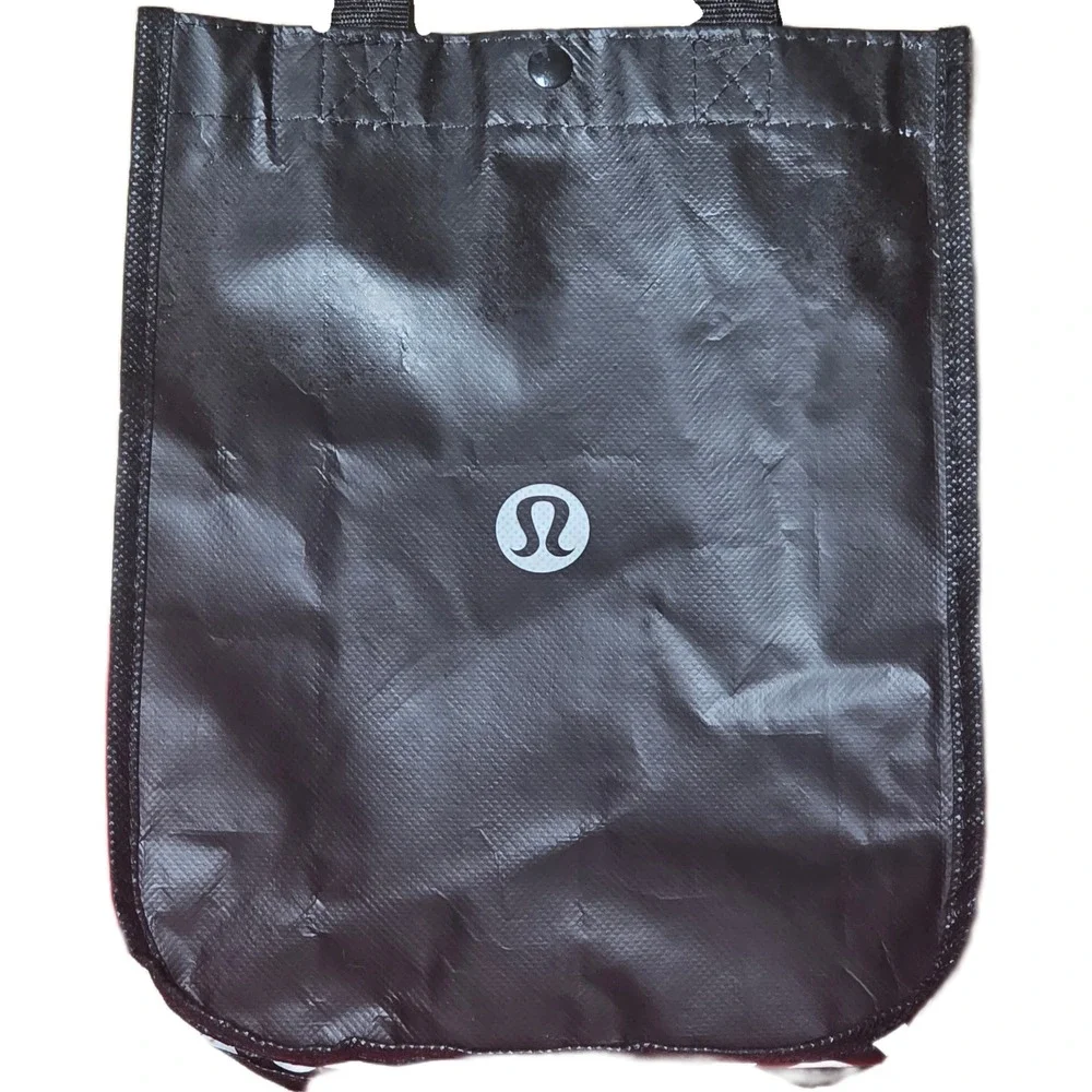 Lululemon Reusable Shopping‎ Tote Bags Set of 4 Red Black Eco Friendly