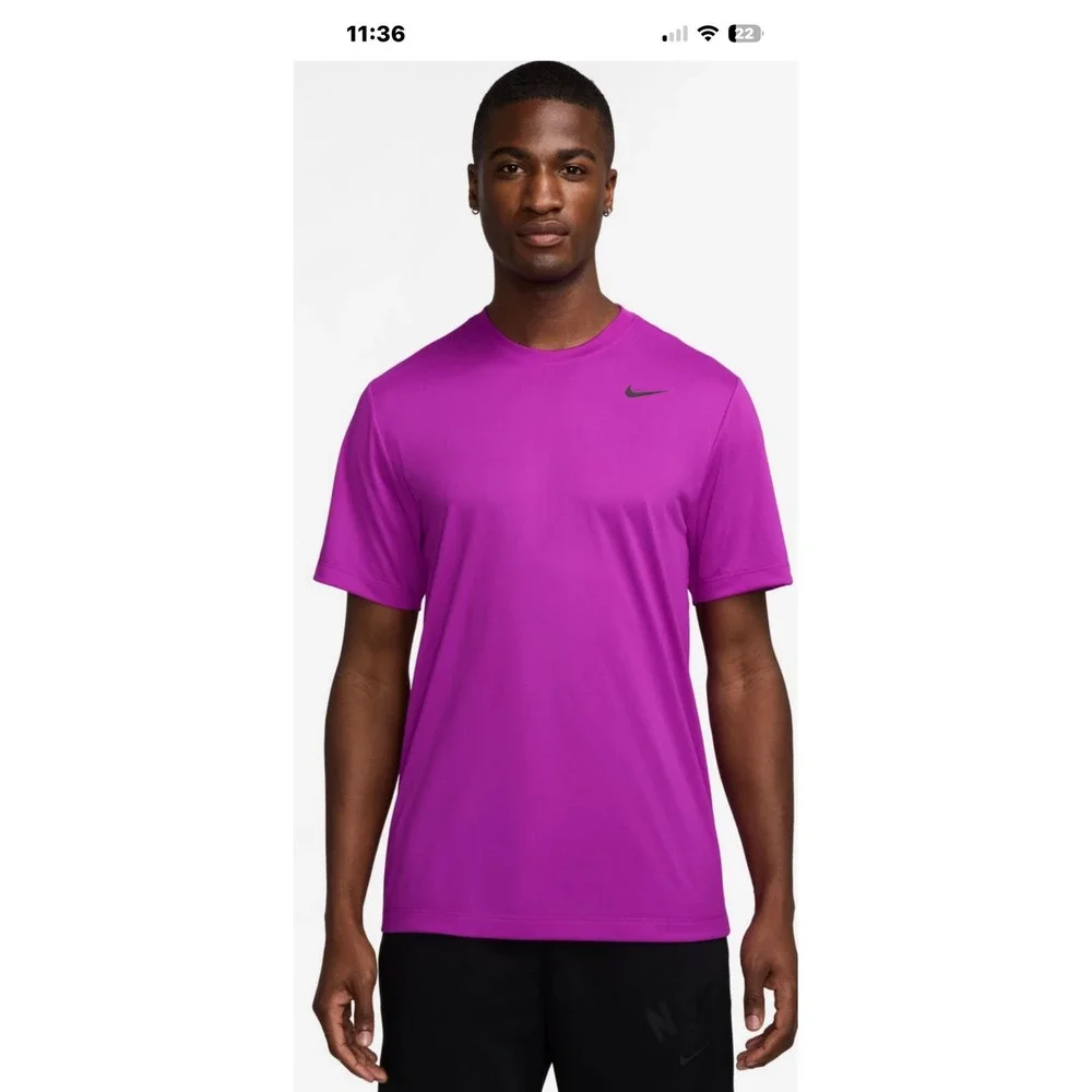 Nike Dri-FIT Men's Purple Athletic T-Shirt Size XL Fushia‎ not purple