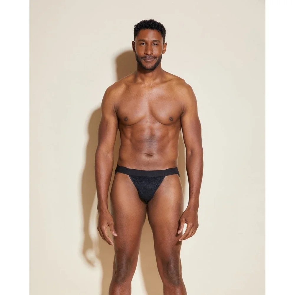 Cosabella Never Say‎ Never Lace Sports Brief Black Men's Size M NWT