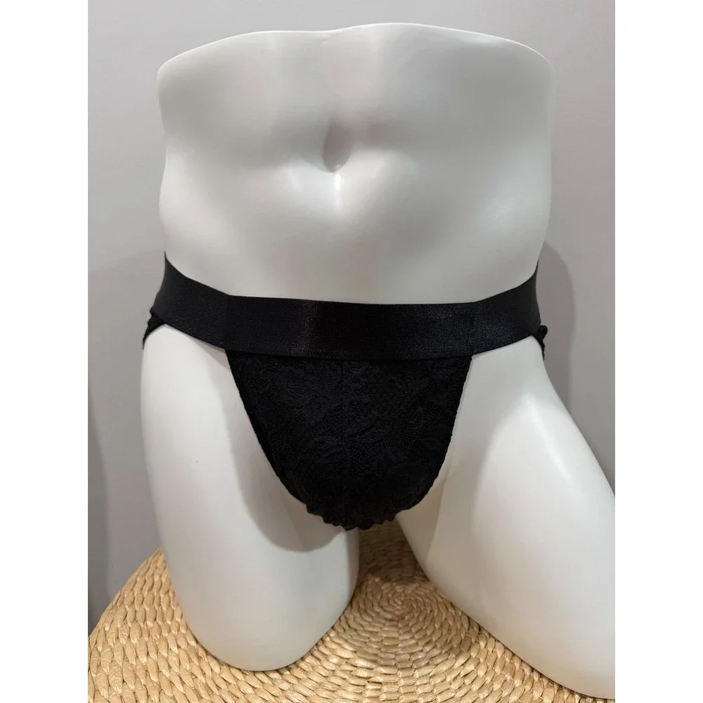 Cosabella Never Say‎ Never Lace Sports Brief Black Men's Size M NWT