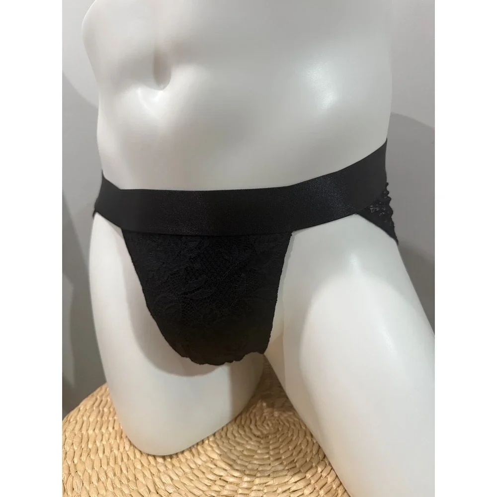 Cosabella Never Say‎ Never Lace Sports Brief Black Men's Size M NWT