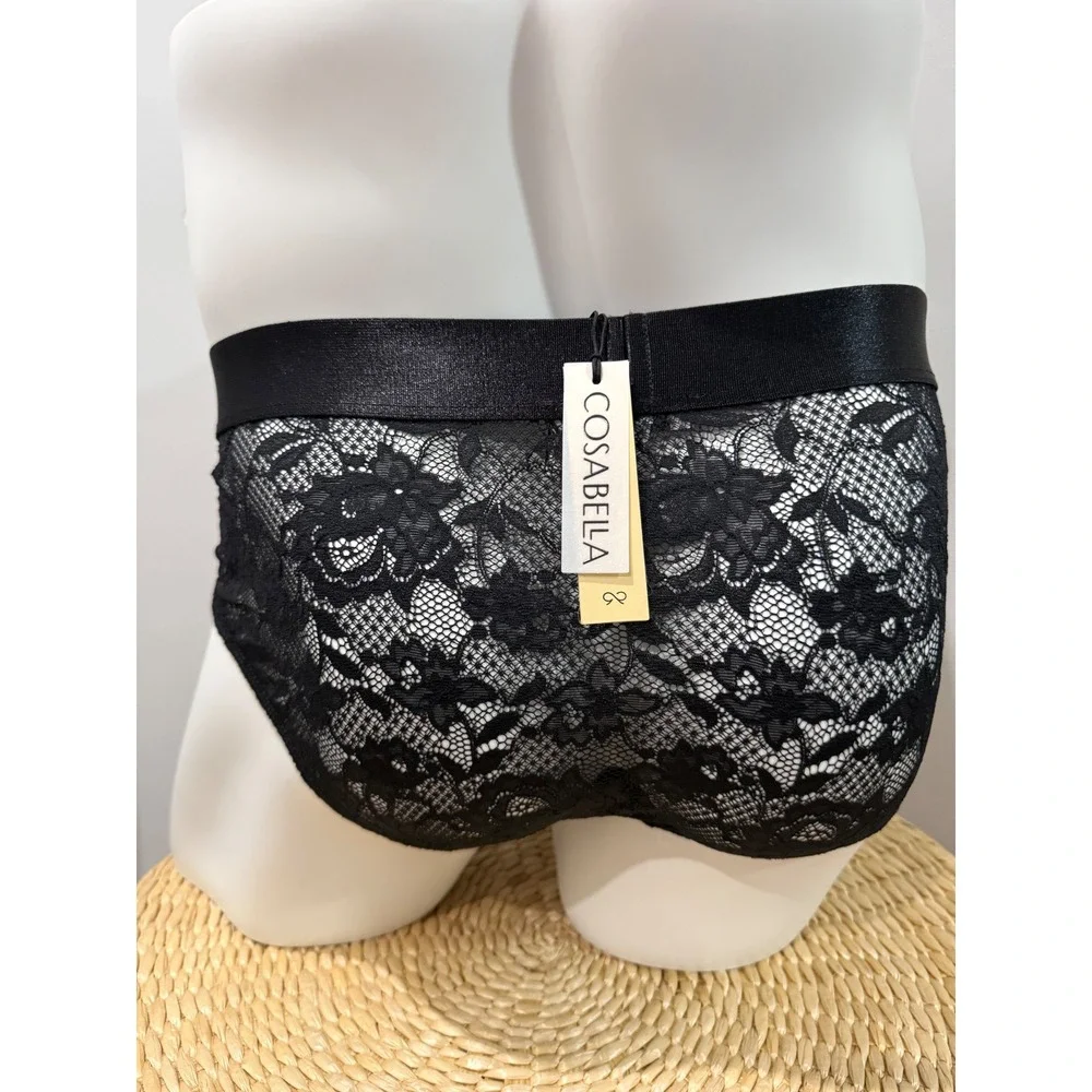 Cosabella Never Say‎ Never Lace Sports Brief Black Men's Size M NWT