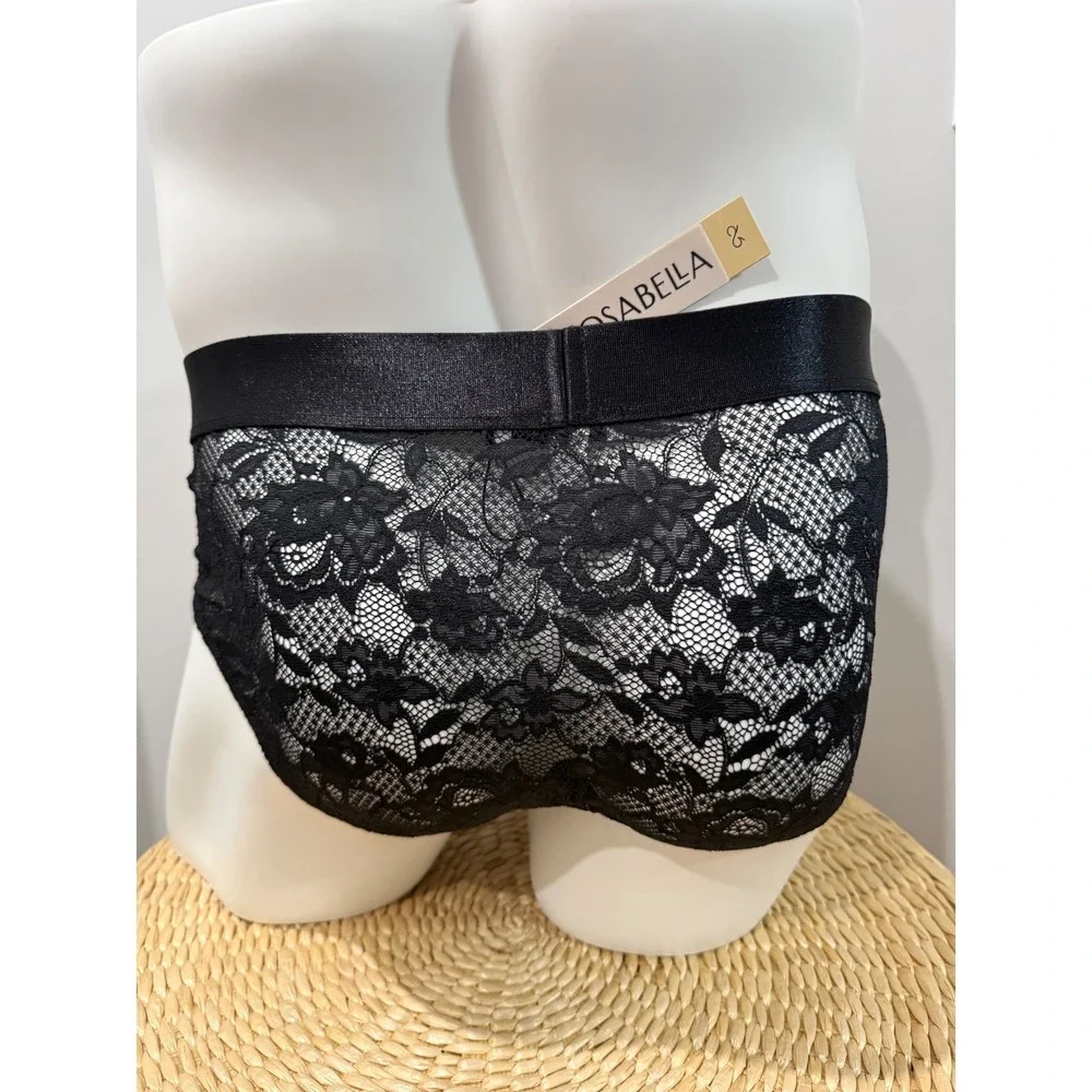 Cosabella Never Say‎ Never Lace Sports Brief Black Men's Size M NWT