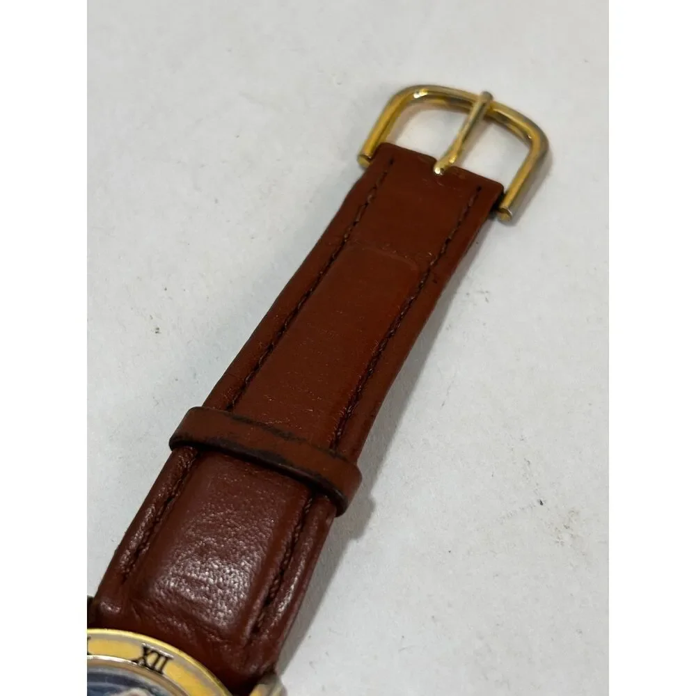 VTG Circa Angels Roman Numeral bezel gold-tone women's watch, working