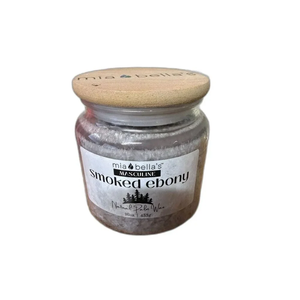 Mia Bella's Masculine Smoked Ebony Candle - Gray