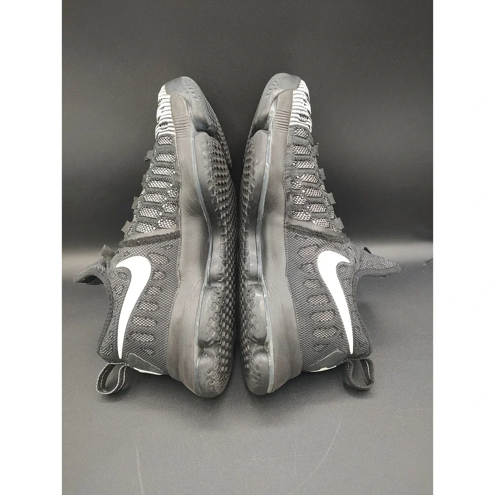 Nike Zoom KD 9 Mic Drop Black White Flyknit Basketball Shoes 843392-010 Mens 8.5
